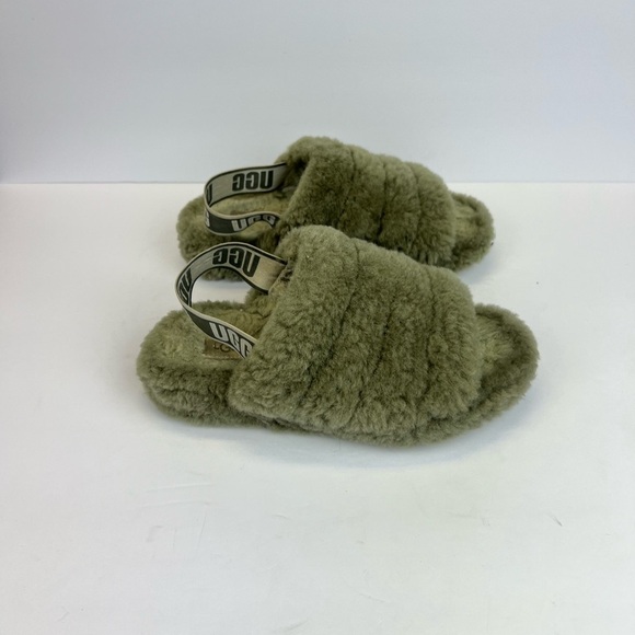 UGG Shoes - Women's Shoes UGG FLUFF YEAH SLIDE Sheepskin Slipper Sandals 1095119 BURNT OLIVE